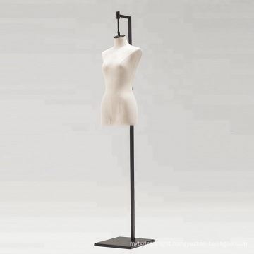 2019 New Arrival Beautiful Half Body Female Mannequin Covered By Fabric With Wooden Arms And Head/Headless
